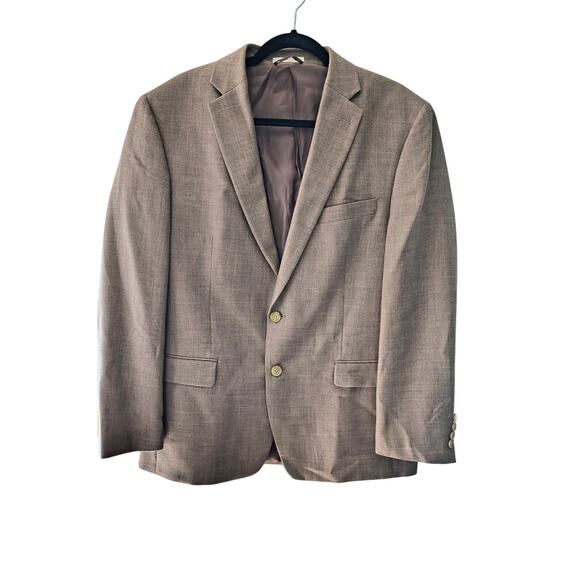 Lauren by  Ralph Lauren Blazer Rayon Linen Blend 43R 2 button - Picture 1 of 10